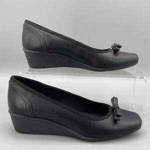 NEW Anne Klein Women’s Wales Ballet Wedge Pumps Black Size 6M